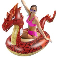 Dragon Inflatable Pool Floats for Adults Large Ride-On Swimming Pool Float ...