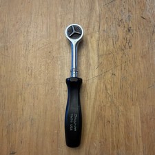 Snap-On TM741 1/4” Drive Round Head Ratchet Black USA Pre Owned 6” Long