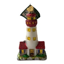  New Old World Christmas Holiday Lighthouse Glass Ornament w/ Tags