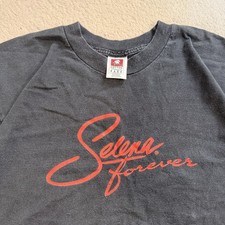 Vintage 2000 Selena Forever Tour Dates Shirt Mens L Concert Band Y2K Faded Music