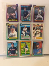 Vintage 1980s-90s Baseball Card Lot Binder Pages MLB