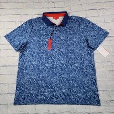 Redvanly Polo Shirt MENS XXL Canon Mararine Blue Golf Stretch Athleisure