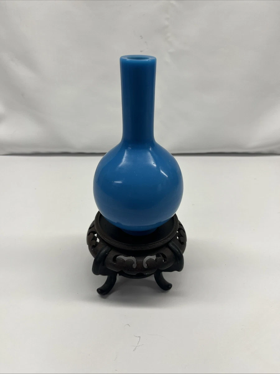 蓝色中国风玻璃花瓶| eBay