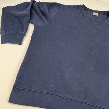 Eddie Bauer Blank Sweatshirt Size XXL Blue Crew Neck Pullover Cotton Elastane