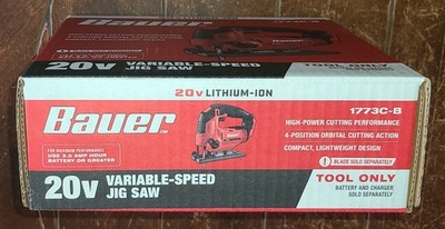 Bauer 20V Variable Speed Jigsaw -Tool Only- Item #59687 | eBay