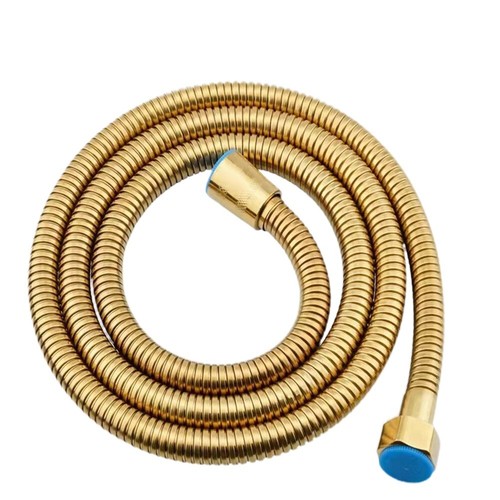 Manguera de Ducha Baño Mangueras Flexibles Chapadas en Oro Largo Acero Inoxidable 1.5m - Imagen 6 de 7