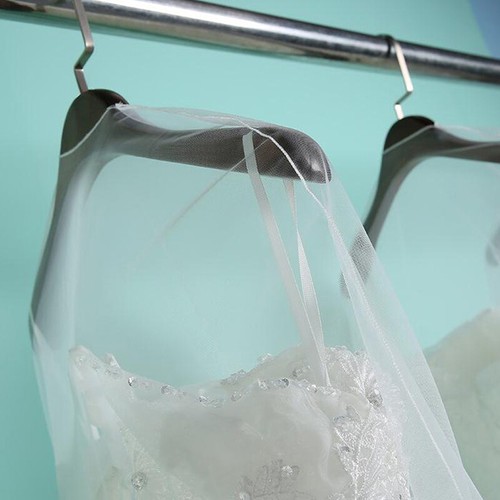 Long Transparent Soft Tulle Dust Cover Home Clothes Wedding Dress Protector - Imagen 5 de 15