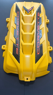2020/25 CORVETTE C8 ENGINE COVER COMPETITION YELLOW CARBON  RAILS NEW !!!