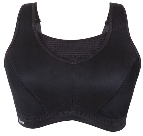 Up Your GAME! Sujetador Glamorise CAMI-SPORT Negro 34D Transpirable-Malla WICKS-U-DRY NUEVO