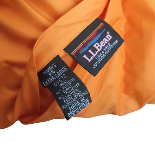 LL Bean Womens Size XL Blue Orange Reversible Goose Down Puffer Vest - Bild 7 von 9