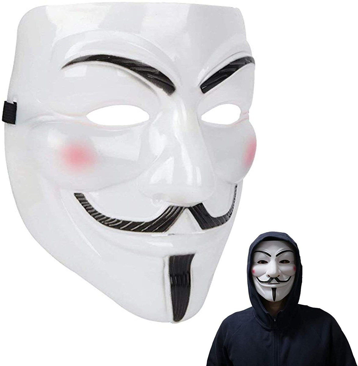 Hacker Mask for Costume V Vendetta Mask Anonymous 2 Pack