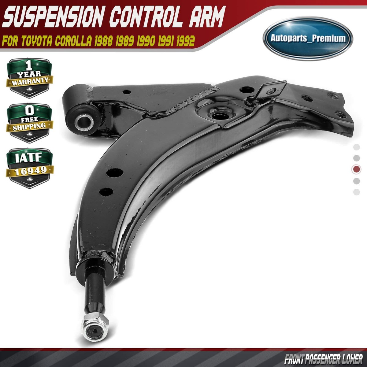 Front Right Lower Control Arm for Toyota Corolla 1988 1989