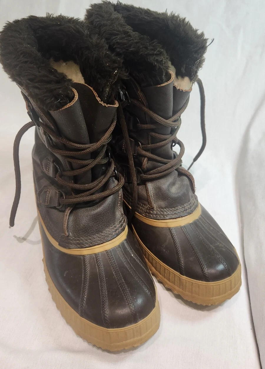 Sorel Caribou Men's Size 8 Boots Wool Insulated Kaufman Made in Canada