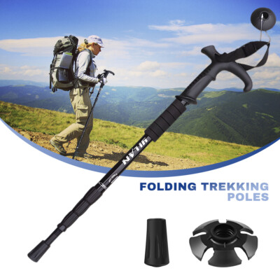 Camping Survival Trekking Poles Walking Hiking Sticks Anti-shock