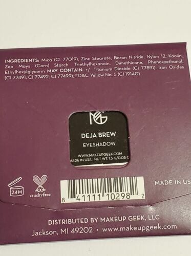 MAKEUP GEEK - DEJA BREW - SIGNIERTE LIDSCHATTENMINE - 1,5 g - NEU - Bild 3 von 3