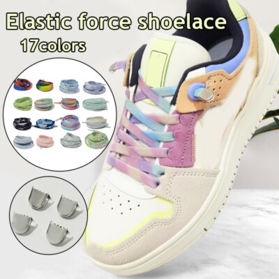 No Tie Lazy Locking Shoe Laces Stretching Sneaker Elastic Shoes