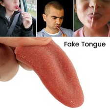 Halloween Harmless Realistic Fake Tongue Magc Trick Joke Prank