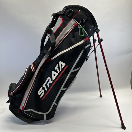 Callaway Strata Golf Bag Stand 7 Way Divider Black/Red/White W/ Rain Cover