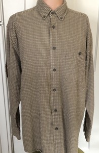 Woolrich-Shirt-Mens-Size-L-Large-Long-Sleeve-Brown-Check