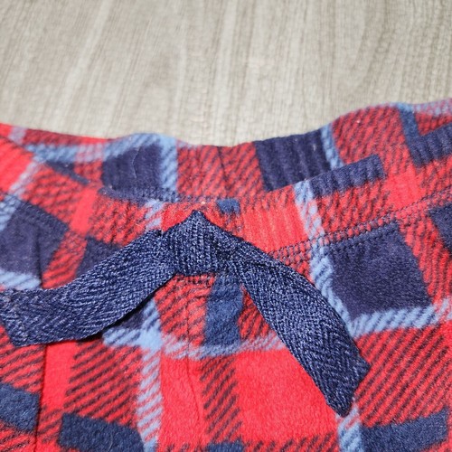 Kids St Eve Fleece Plaid Pajama PJ Pants Lounge Sized 10 Red Blue Saint Eve - Picture 3 of 5