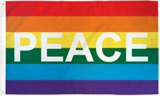 Peace Rainbow Flag 3x5ft LGBTQIA LGBT Rainbow Pride Rainbow Peace House Flag