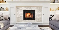 Wittus Spatherm 700 series woodburning fireplace insert with 4" surround