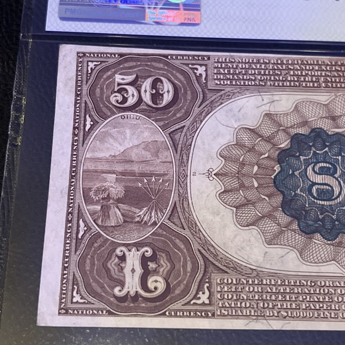 1882 $50 BROWN BACK NATIONAL NOTE Fr#508 Newark, Ohio PMG62 EPQ - Picture 10 of 11
