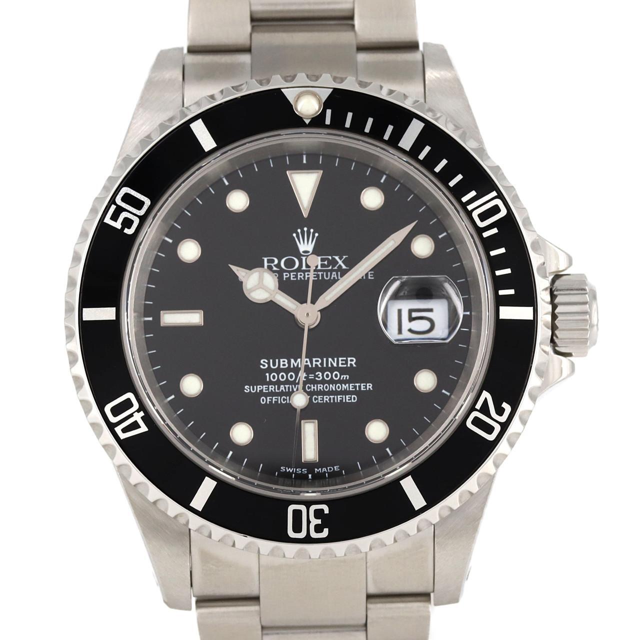 Authentic ROLEX Submariner Date 16610 SS Automatic K Serial 270