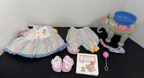 American Girl Bitty Baby BIG TOP FUN Circus Gingham Dress Booties Balloon & Book