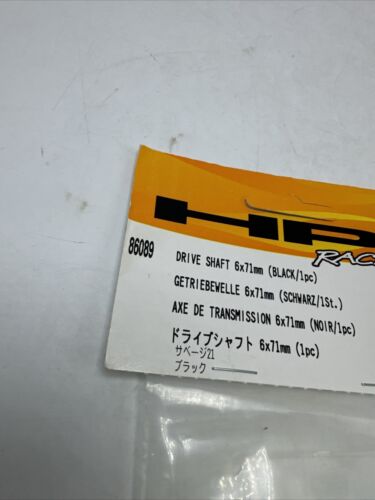 HPI Racing #86089 Drive Shaft 6x71mm Black New In Package - Picture 2 of 9
