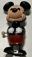 Vintage 1977 Disney Mickey Mouse Wind-Up Walking Toy Figure TOMY VIDEO WORKS