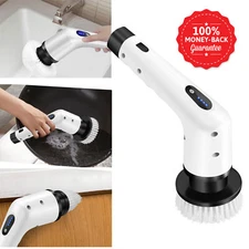 3-in-1 Electric Cleaning Brush Telescopic Bathroom Cleaning Brush Rechargeable