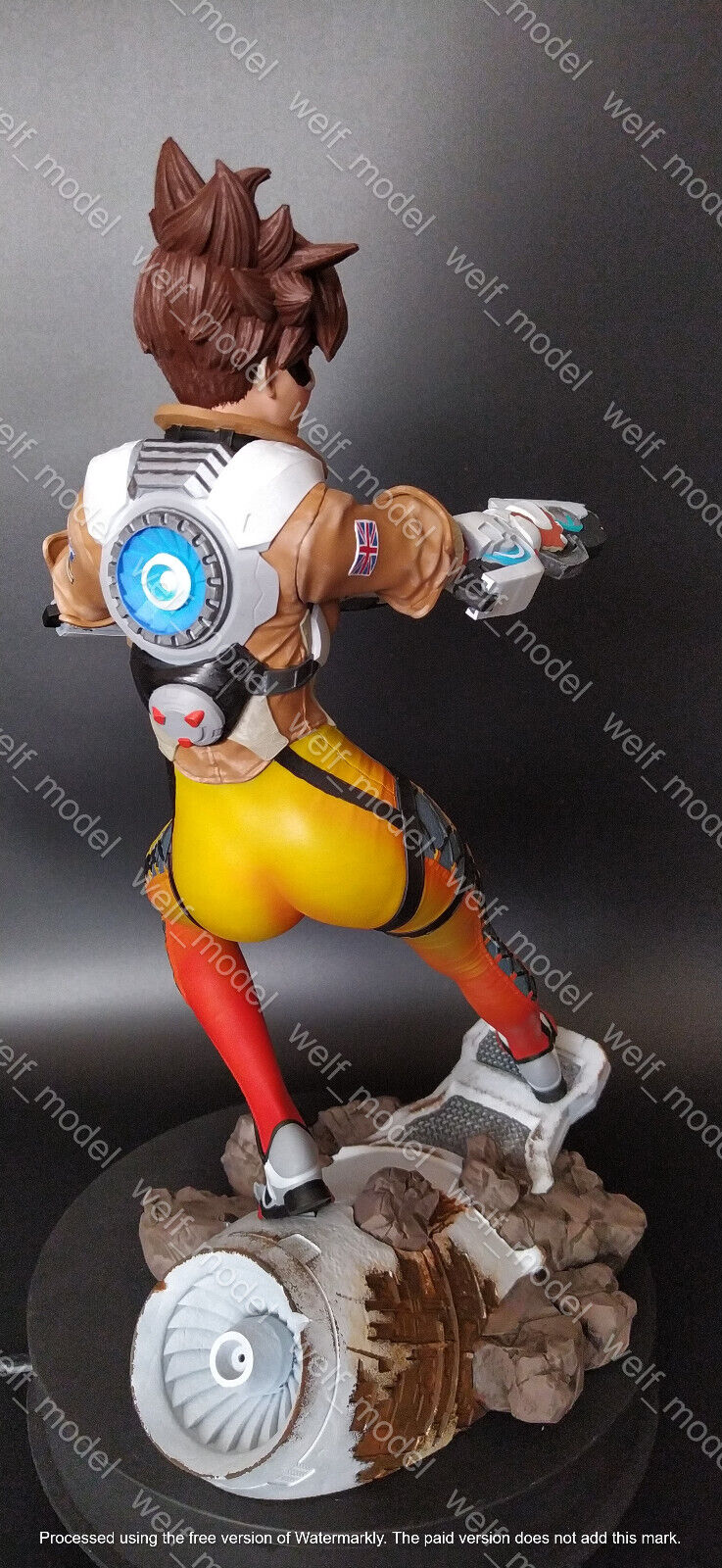 Tracer Custom Statue 1/3 1/4 fits Overwatch Painted Video Game Figure