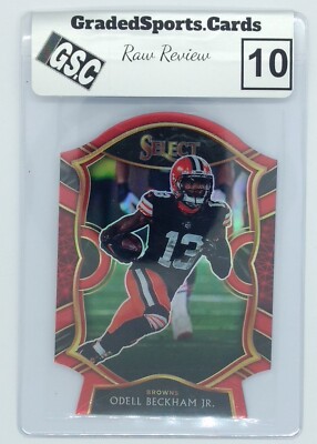 2021 Panini Select Red Prizm Die-Cut Odell Beckham Jr. #25, Gem Mint 10, Quick