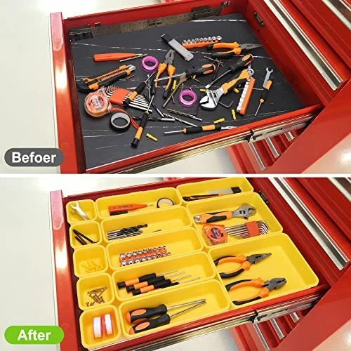 Pack Tool Box Organizer Tool Tray Dividers, Rolling Tool Chest Cart Cabinet  Work