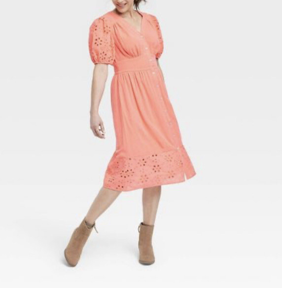 knox rose pink dress Size 2X Midi Wrap Long Sleeve Tiered NWOT this mini Knox Rose Size 2X Midi