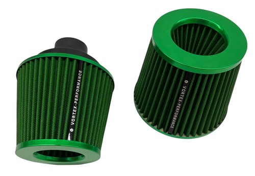 Fits BMW Cold Air Dual Cone Intake For N54 Motors - GREEN - Foto 6 di 22