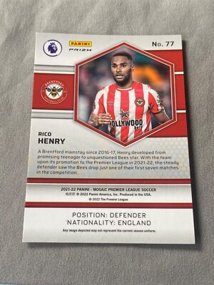 2021 Panini Mosaic #77 Rico Henry Premier League Soccer RC | eBay