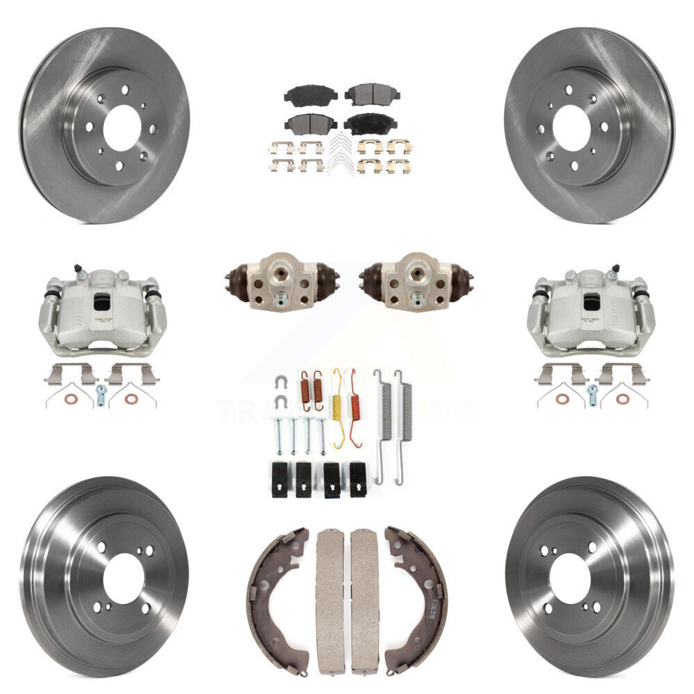 High-Performance Brake Caliper Rotor Drum Ceramic Pad Shoe Cylinder Hardware Kit for Front and Rear Axle