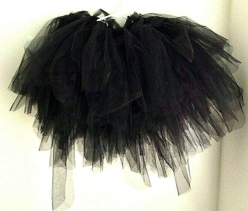 Costume Tutu Ballet Ruffle Bridal Ballet Black Tulle Skirt Adults 