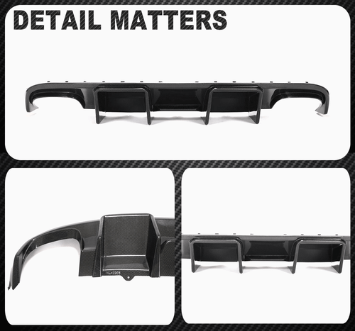 Carbon Heckdiffusor Diffusor Spoiler Lippe Heckschürze für Audi S4 B8 2008-2012 - Bild 12 von 12