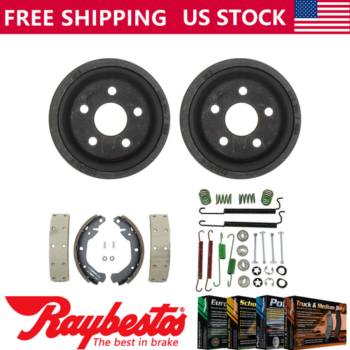 Rear Kit Brake Drums & Brake Shoes Hardware Kit For 19871990 Chevrolet