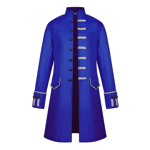 FEESHOW Mens Medieval Victorian Steampunk Jacket Halloween Renaissance AU - Picture 15 of 33
