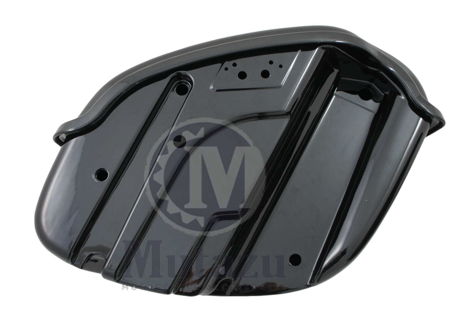 Mutazu Vivid Black Hard ABS Saddlebags for Harley Sportster XL 1200 883