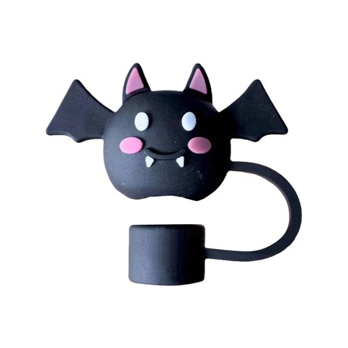 1pc Halloween Themed Silicone Straw Cover Cap Cute 3D Topper For Cups /Bottles - Picture 24 of 28
