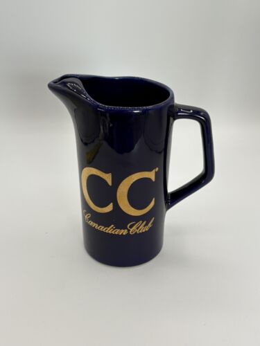 Keramik Canadian Club Whisky Sammler Krug - Blau und Gold - Bild 3 von 4