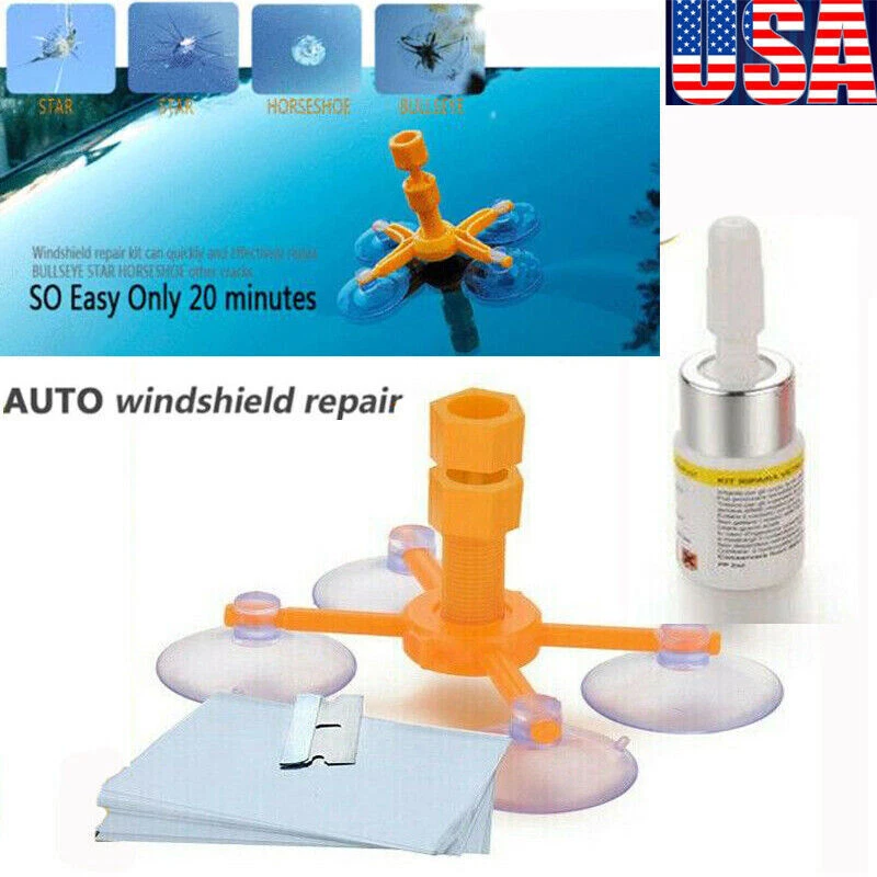 Auto Windshield Glass Chips Crack Resin Glue Universal Car Window