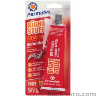 Permatex 34628 Right Stuff 90 Minute Red High Temperature Gasket Maker, 3 Oz.