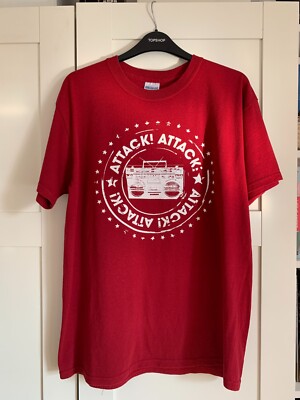 Attack! Attack! UK Burgundy Boombox Design T-Shirt Size M