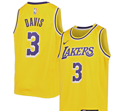 NEW! a.d. ANTHONY DAVIS lakers NIKE dri-fit authentic NBA jersey mens large